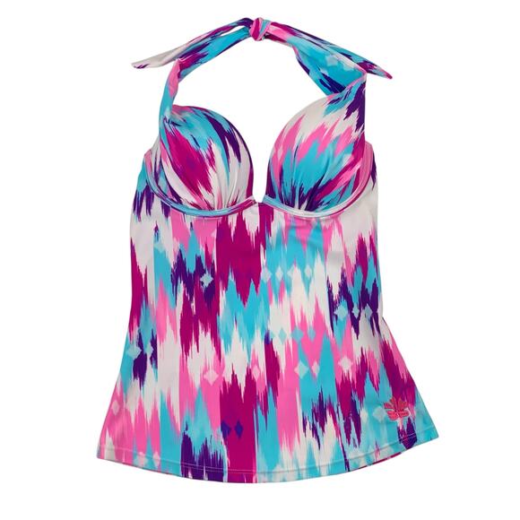 Hapari Swimwear Other - Hapari Tankini Swim Top Halter Neck Colorful Underwire Women's 0 2 XS